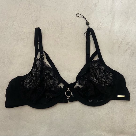 New! Bluebella fawn caged Black Lace Underwire Bra 1802 - Picture 7 of 14